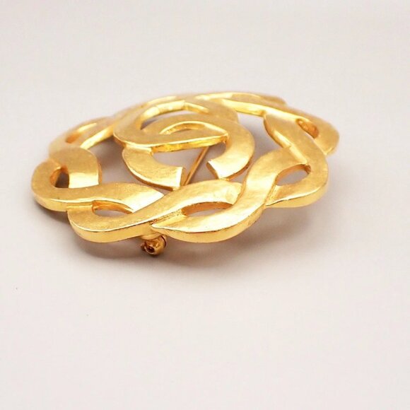 CHANEL CC Logo Pin Brooch 97P GHW France Accessory Vintage 85RL335 - Picture 3 of 8